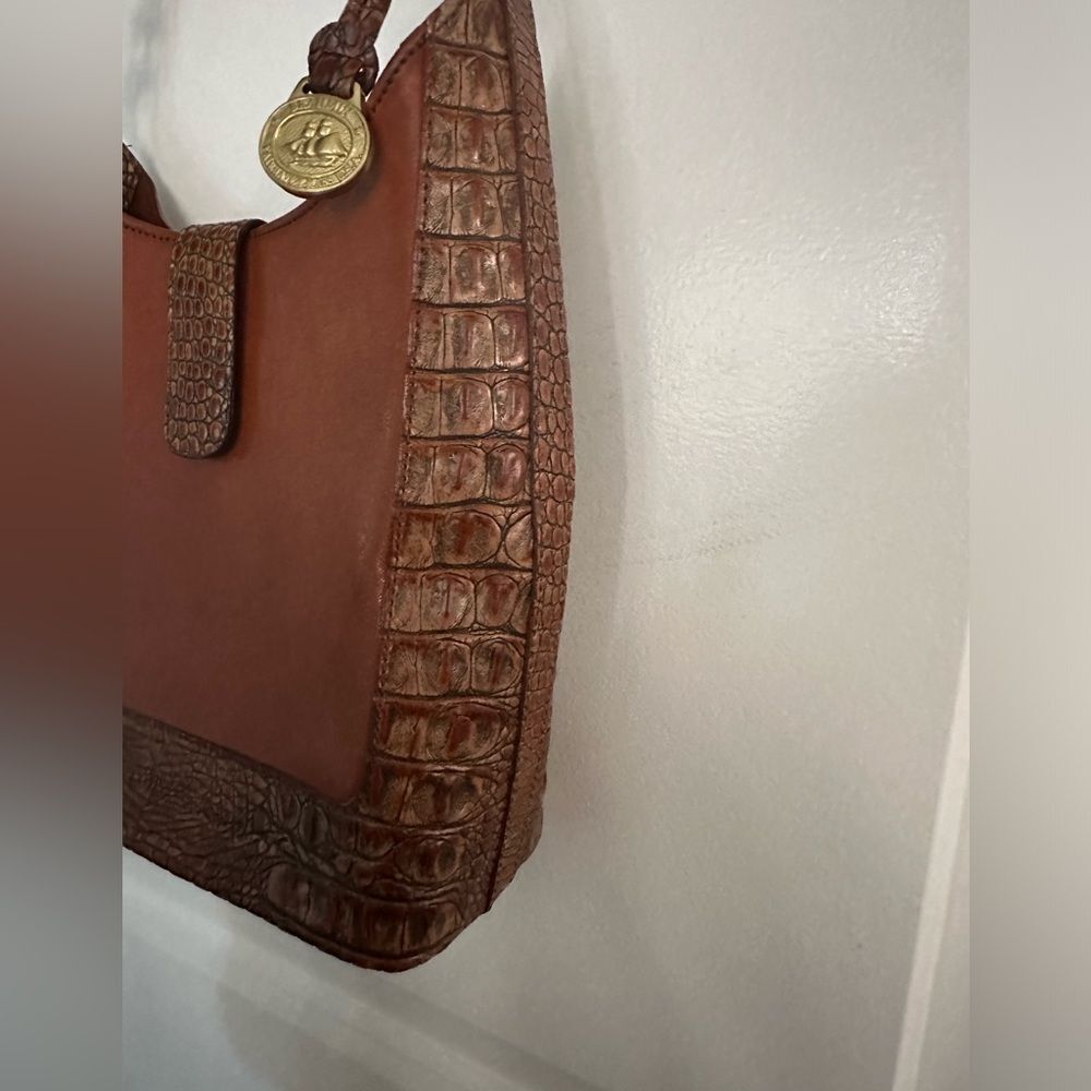 NWOT Brahmin Pecan Embossed Leather Shoulder Brown Women's Bag - Picture 4 of 15
